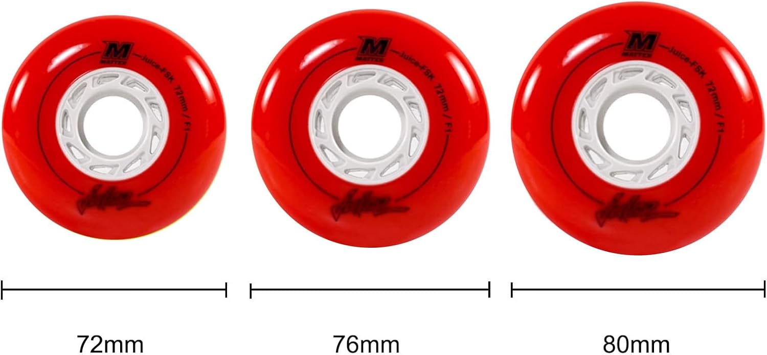Skate Wheels Replacement, Skateboard Wheels 8 Pack Inline Roller Skate Wheels Indoor, F1 Inline Skate Replacement Wheels, Roller Roller Skate Wheels Indoor, Roller Blade Skating Wheels 72/76/80mm