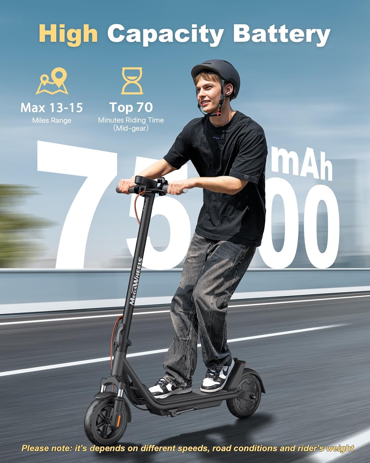 Electric Scooter for Adults, 300W Motor Up to 15.5 MPH, 8.5