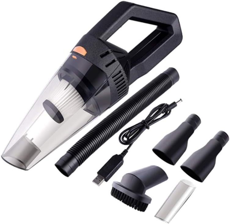 QERMXYRI Handheld Cordless Vacuum Cleaner, 120W /3.2kpa/2200mAh Wireless Vacuum Cleaner with Washable Portable Filter, for Wet Dry Dual-Use, Travel - Car Accessories ﻿(A)