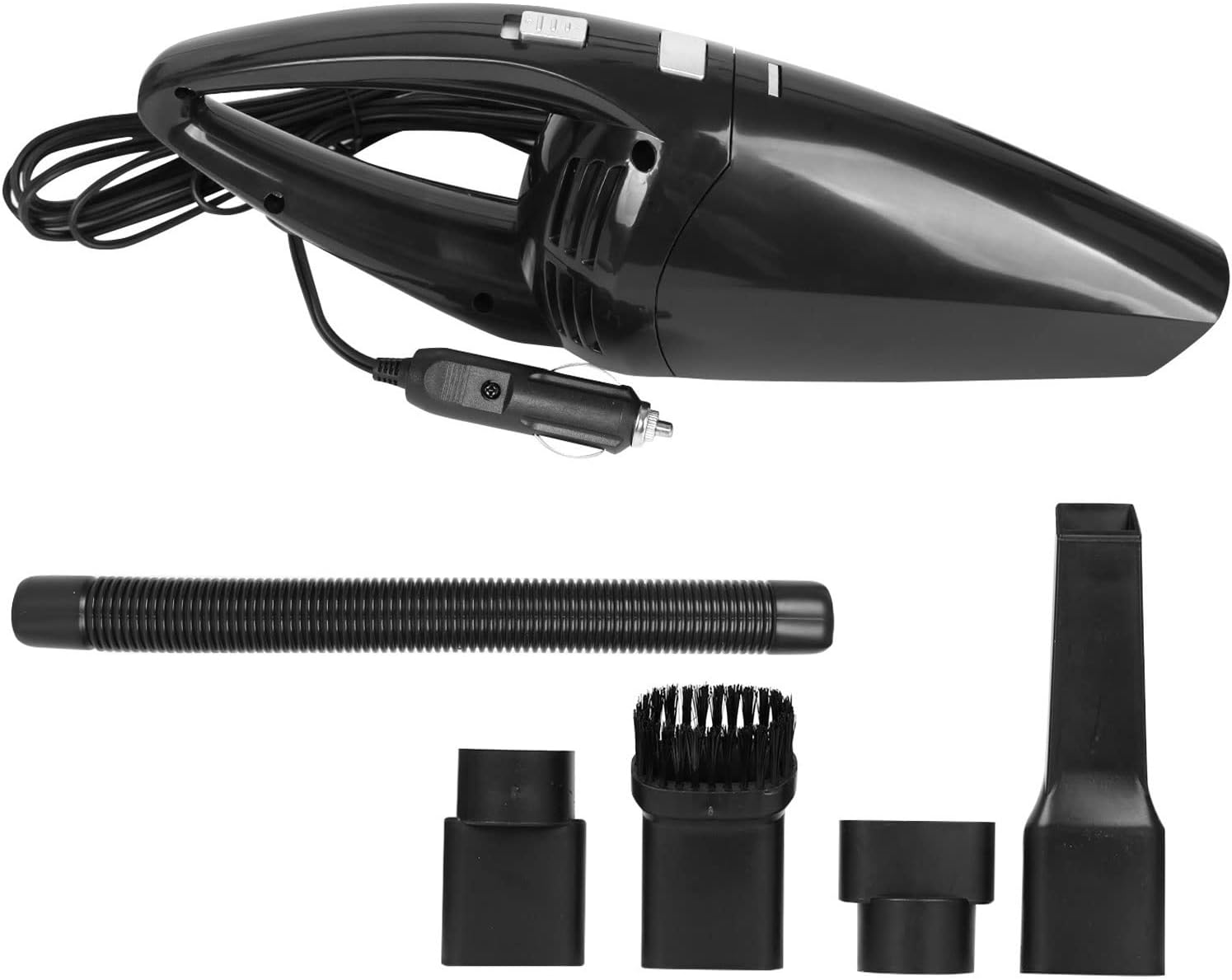 Hard Floor Vacuum Car Vacuum Cleaner Portable Small Handheld Vaccum Cleaner Wet and Dry High Power Strong Suction Household Cleaner (Color : 1 Black Set)