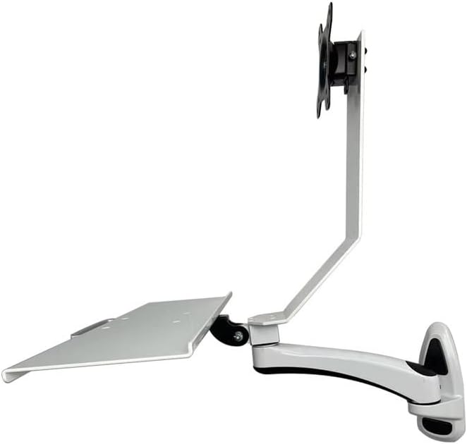 Wall-Mounted Monitor Stand with Keyboard Tray WS11 Standing Office Rotating air Pressure Lift Industrial