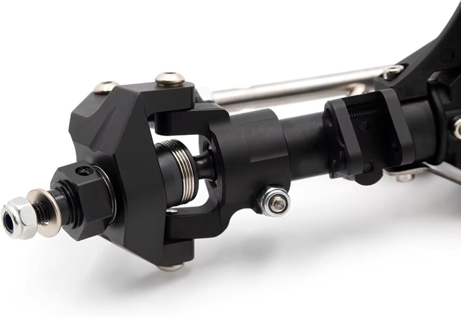 Rc Crawlers Axles For Axial For SCX10 II 90046 90047 For Racing 1/10 CNC Aluminum Front Rear Axle Set Upgrades Parts Accessories RC Crawler Car(Front)