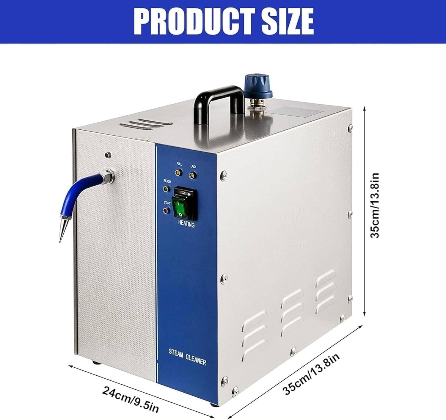 AWAYDD 2L/4L Stainless Steel Jewelry Steam Cleaner, Professional Jewellery Steam Cleaner Machine, 1300W/2200W Gem Washer, Gold and Silver Jewelry Steam Cleaning Machine(4L)