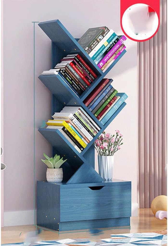 ngddf2haa Living Room Vertical Bookshelves Shelves Group Device Three-Dimensional Library Bookcase Storage Furniture (Color : D, Size : 96.2cm)