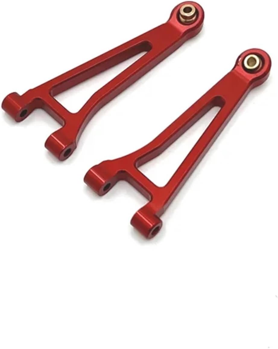 Compatible with Mjx 14210 14209 RC Car Upgrade Parts Metal Steering Cup Upper and Lower for Swing Arm Kit Shock Tower Bracket RC Car Parts(Red)