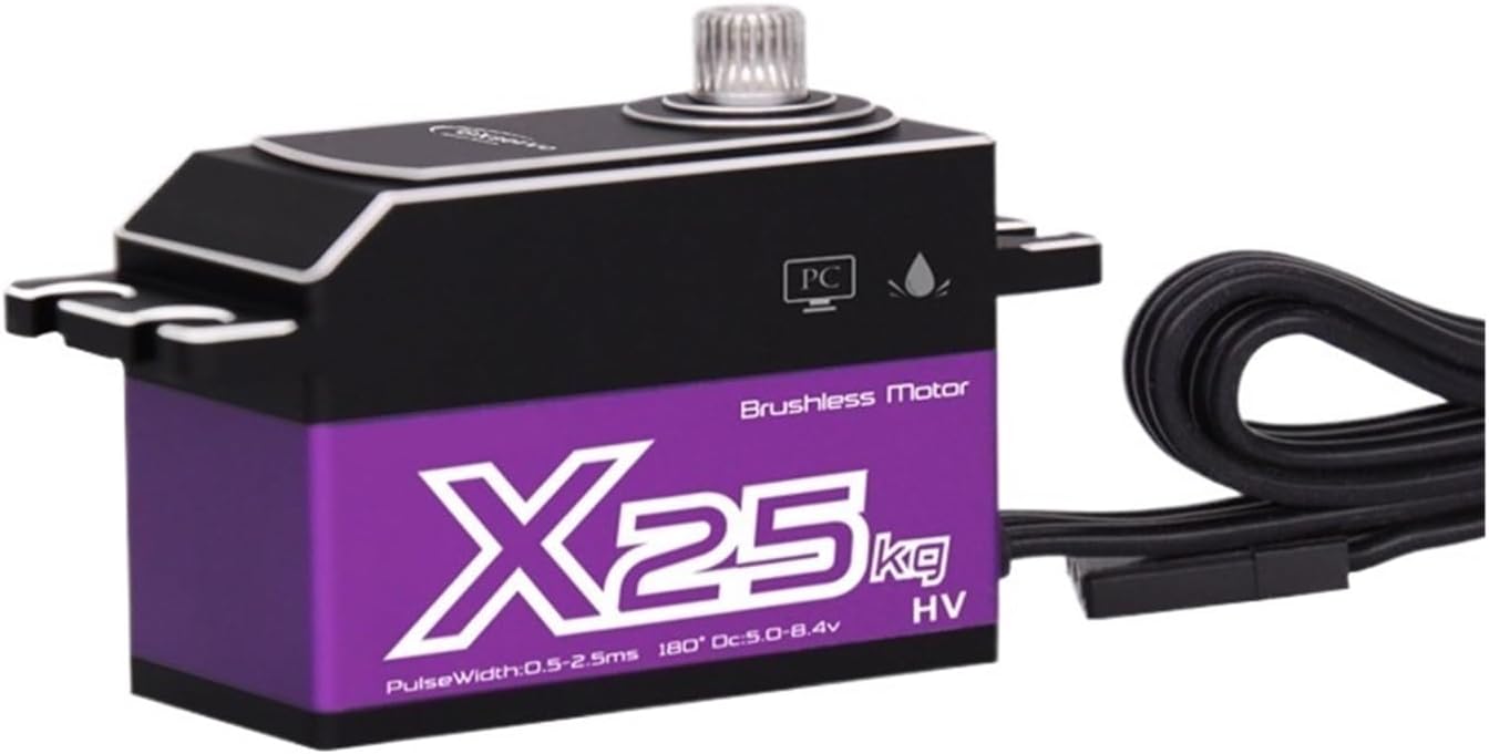 25KG brushless servo Aluminum Shell high Torque Full Metal Gear Waterproof 1:10 Short Body Flat Run