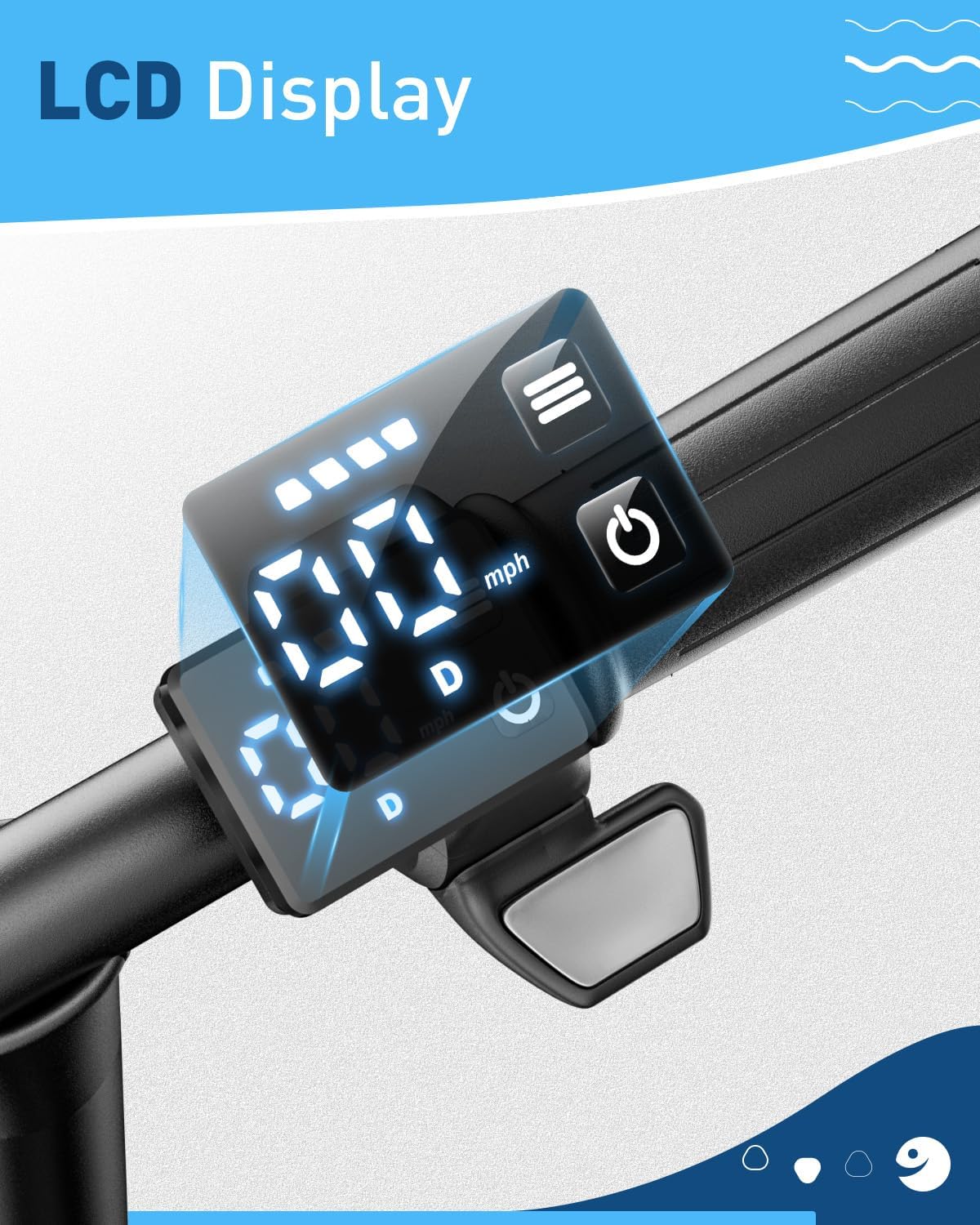 Hiboy ES1/Q2 Lite Electric Scooter with Seat for Kids Ages 4–10, LED Lights, UL Certified, 6.5–9.3 MPH, 40–100W Motor, Easy Control