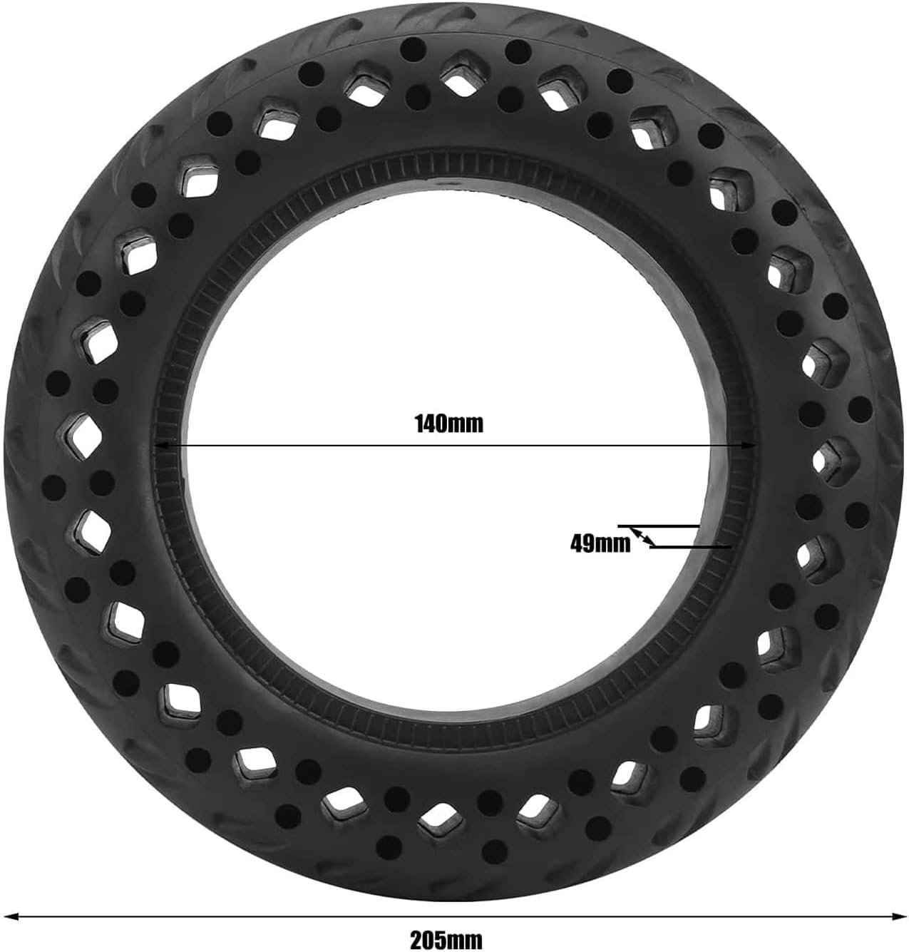 tire Scooter Replacement Tires 8.5 Inch Solid Honeycomb Tyres for M365/Pro 8 1/2×2 Electric Scooter Front/Rear Wheel Black
