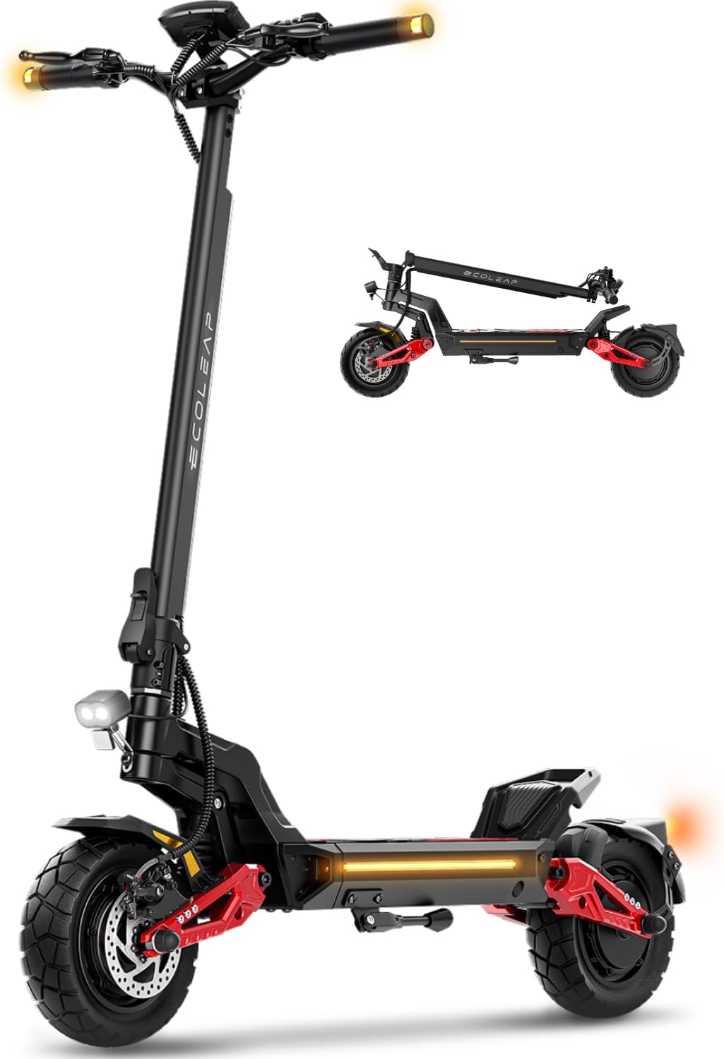 L7 Pro Electric Scooter,43.5MPH TOP Speed,75Mile Long Range,4000W Peak Motor Dual Hydraulic Suspension Scooter for Adults UL Certified (UL2272/2271)