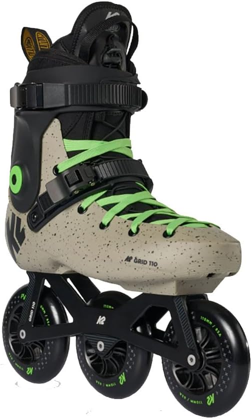 K2 Grid 110 3 Wheel Inline Skates for Men Women Adult, Unisex Urban Street Fitness Roller Skate Blades
