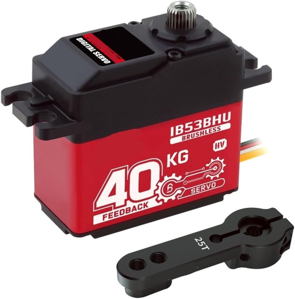 IB53BHU Position Feedback Servo 40KG High Torque Programmable Full Metal Gear Standard Digital Steering Motor Remote Control Servo(IB53BHU set1)