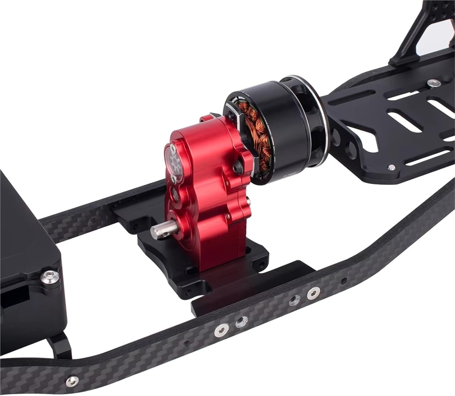 RC Spare Part Compatible with Traxxas for SCX10 for TRX4 for Defender for Axial 1/10 RC Crawler Car Upgrade Parts CNC Aluminum Alloy Vertical Gear Box(Red)