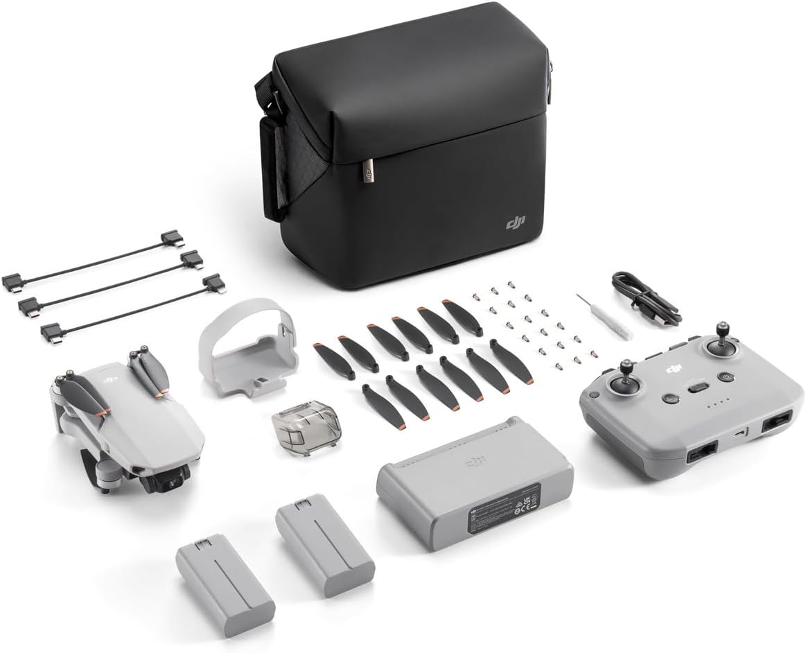 DJI Mini 2 SE Fly More Combo, Mini Drone with 10km Video Transmission, 3 Batteries for 93 Mins Max Flight Time, Under 249 g, QHD Video, Auto Return to Home, QuickShots, Drone with Camera for Beginners (Renewed)