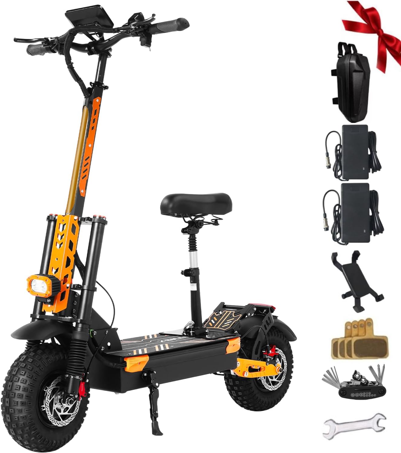 Electric Scooter for Adults 7000W Power Dual Motors Top Speed 55MPH 60V 33Ah Battery 65+ Miles Range 13