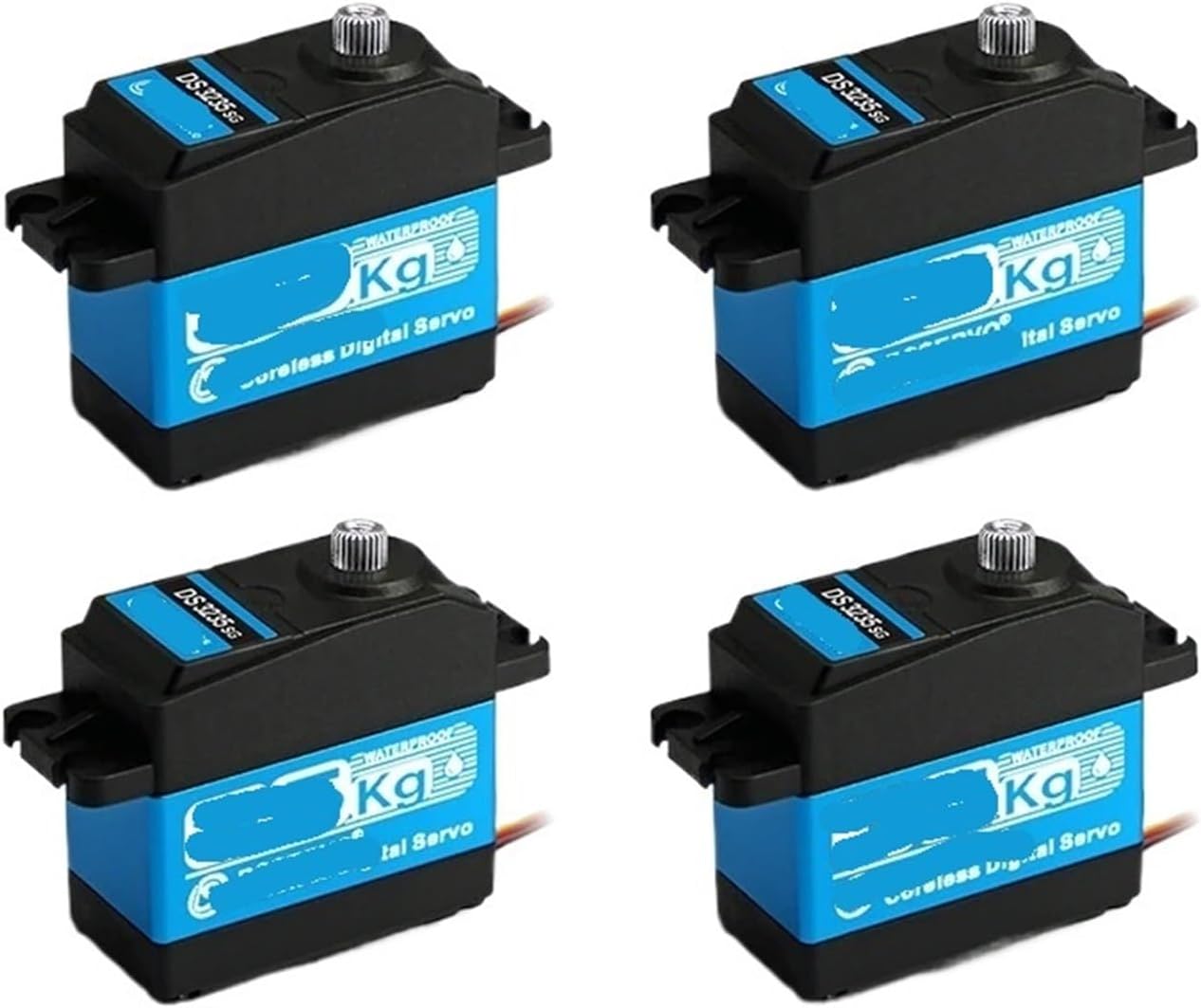 4pcs Coreless Server 25kg 35KG High Speed ​​Server Professional Digital and Stainless Steel Gear Server(4X DS3225-180)