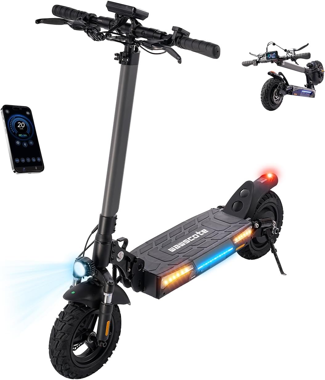 Electric Scooters - Electric Scooter for Adults, 500W/1000W/1500W Peak Motor, 18/28 Max MPH, 21/25/28 Miles Range, APP Control, Lightweight Foldable E-Scooter