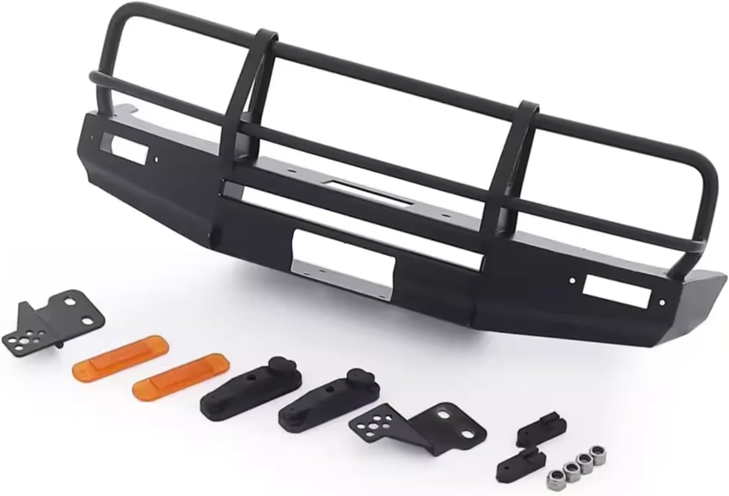 for RUN80 for Chassis for LC80 Body for SCX10 for TRX4 1/10 Scale ARB Bull Bars Metal Tube Front Winch Bar Bumper RC Crawler Upgrade Parts RC Car DIY Parts(A)