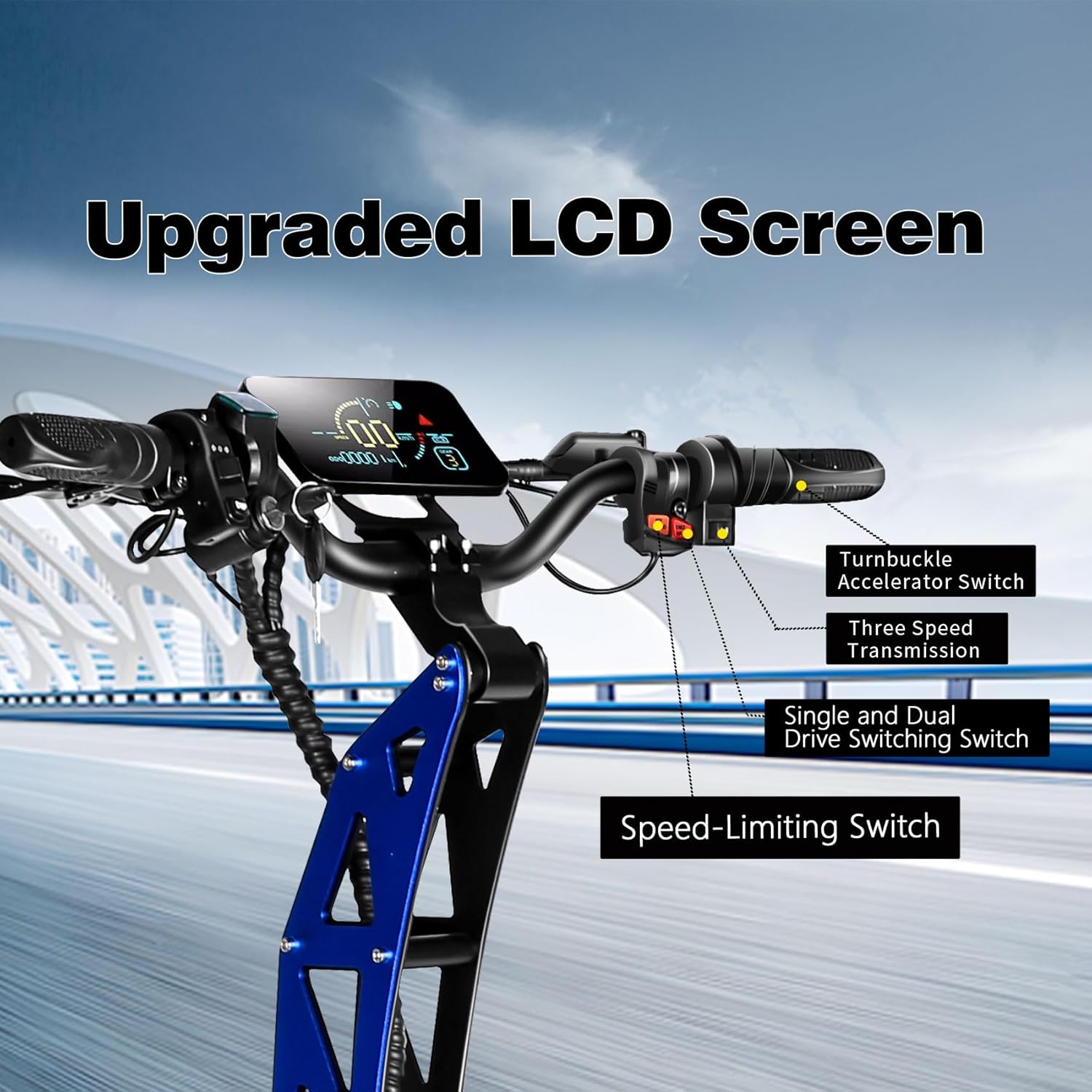 Electric Scooter for Adults 60V 3000W 35Ah Dual Drive 50km/H Foldable 11 Inch Off Road Tires with Seat…