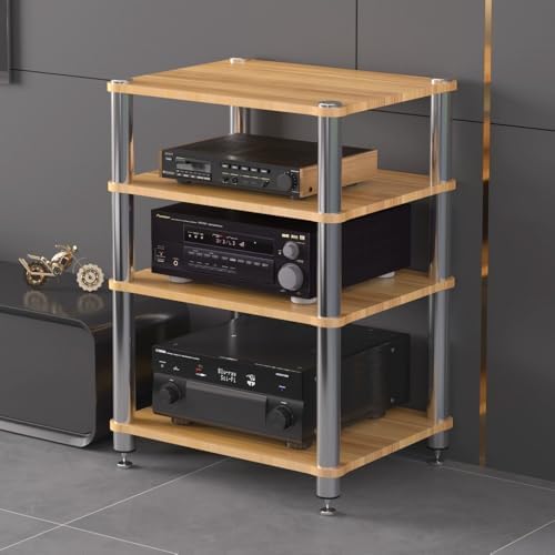 MDYHY 4 Tier AV Media Stand for Record Player and Stereo