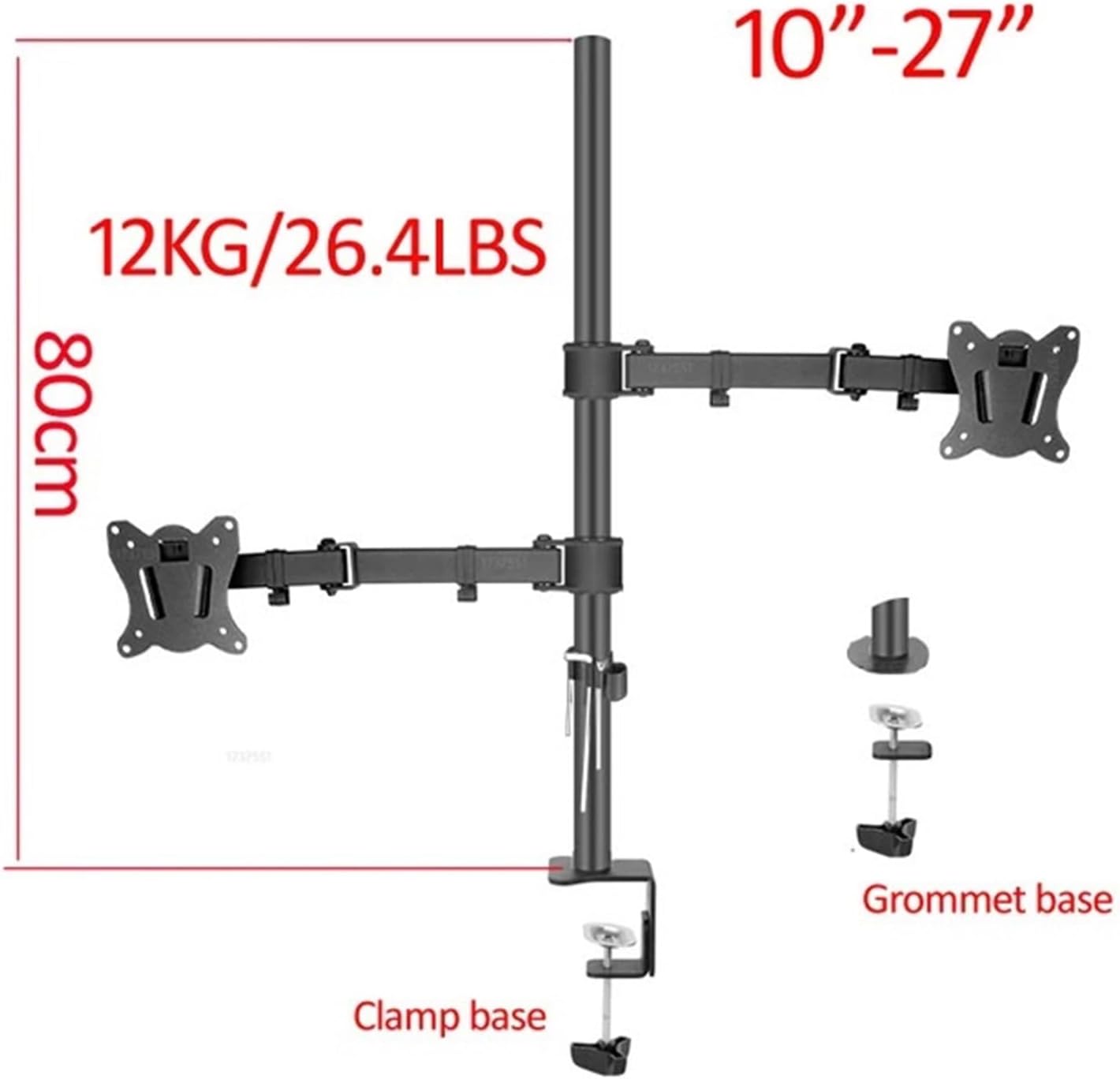 80cm DL-T902-280II Full Motion Dual Monitor Desktop Stand 10