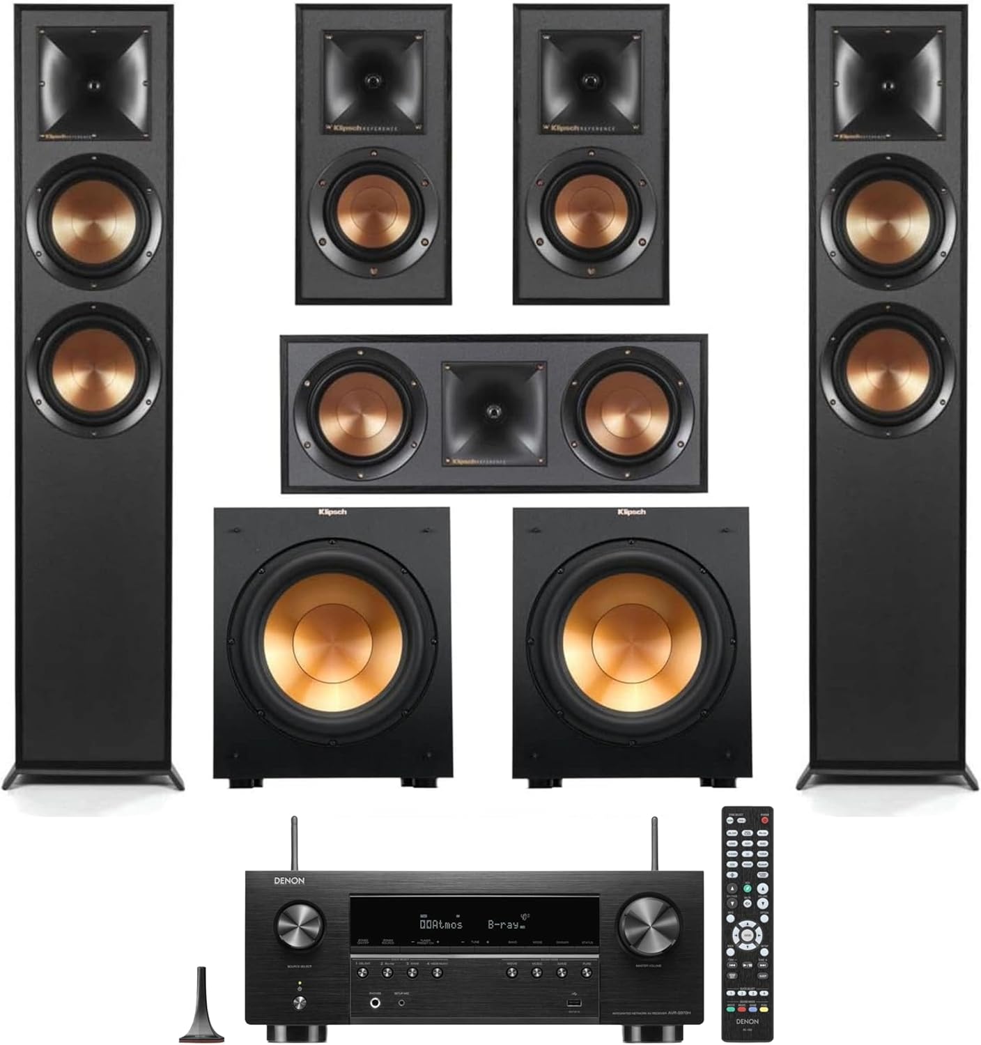 Klipsch Reference Home Theater Pack with 2X R-625FA Floorstanding Speakers