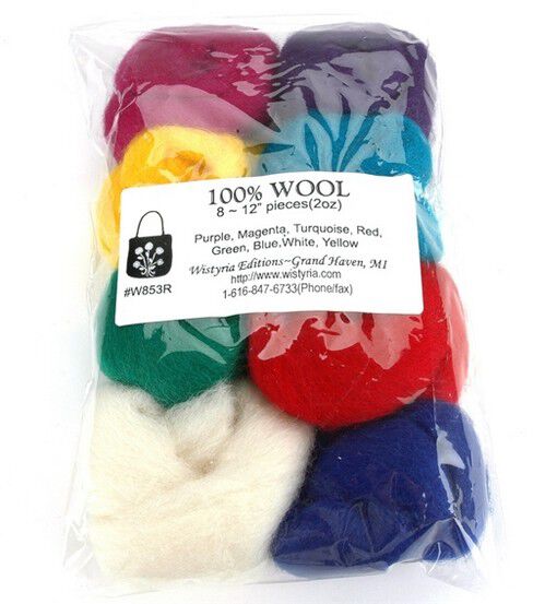 Wistyria Editions .22oz Needle Felting Roving Wool