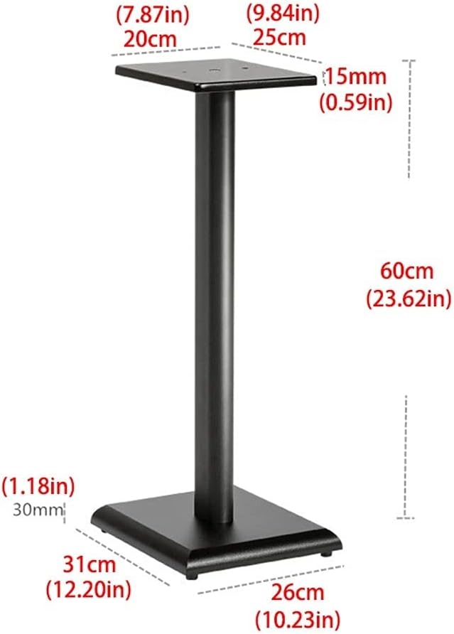 BNNP Entertainment Center Shelves Audio Stand Floor-Standing Speaker Stand Speaker Surround Stand Media Equipment Stand Bearing 20kg 1 Pair Suitable for DVD Players