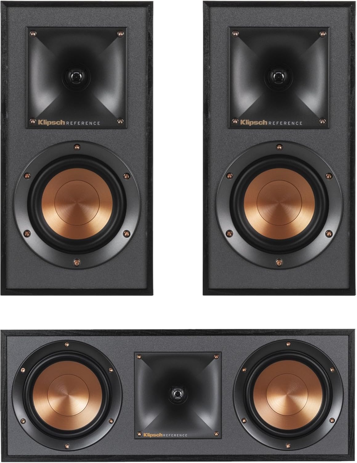 Klipsch R-41M Bookshelf Speakers (Pair) and R-52C Center Channel Home Theater Bundle
