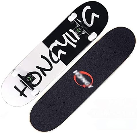 Four-Wheel Skateboard Road Skills Maple Four-Wheel Skateboard Adult Men and Women Double Rocker Skateboard Suitable for Adults and Young People B