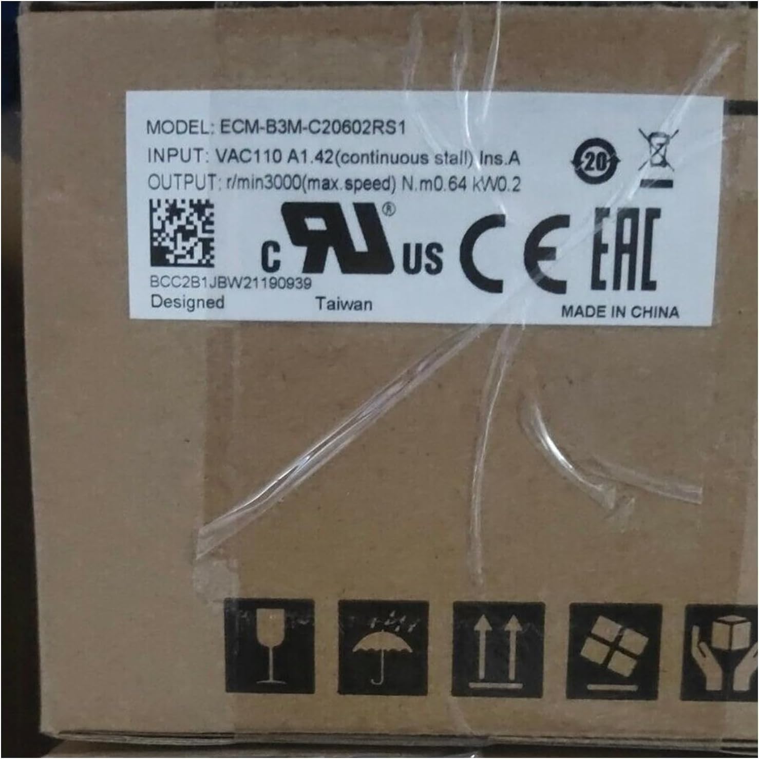ECM-B3M-C20602RS1 Servo Motor ECMB3MC20602RS1 Sealed in Box 1 Year Warranty