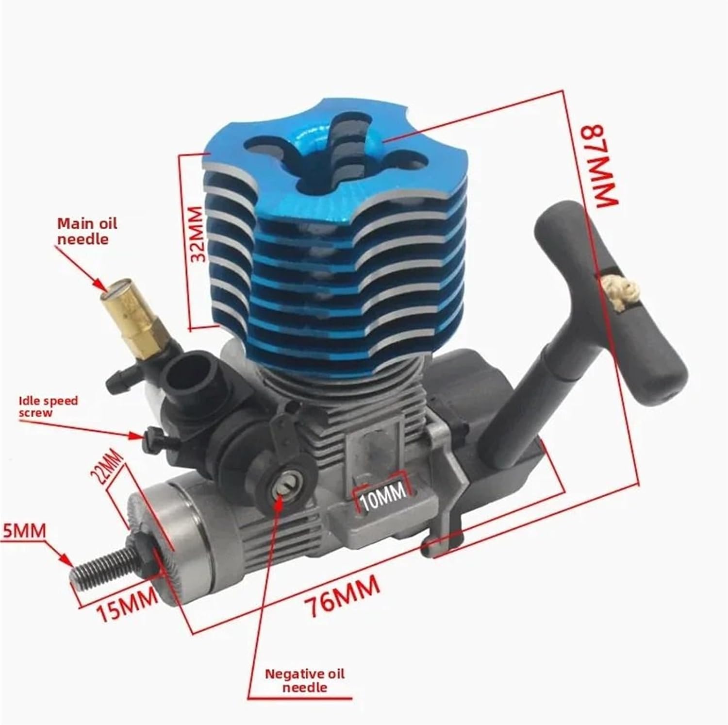 For Buggy For HSP For Himoto VX 18CXP Vertex 02060 1/10 1/8 18 Engine For Nitro Power With Pull Starter For Spark Plug RC Model Car Rc Models Accessories