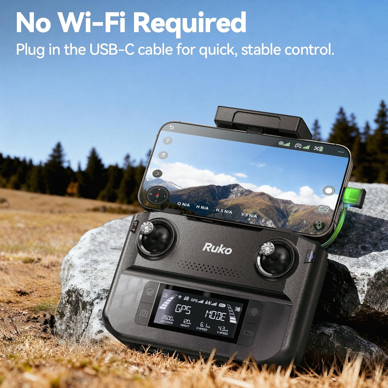 Ruko F11GIM2 Drones with Camera for Adults 4K, 64Mins Flight Time, Gimbal & EIS 4K Camera, 16404ft Digital video Transmission, GPS Auto-return Professional Quadcopter, Level 6 Wind Resistance