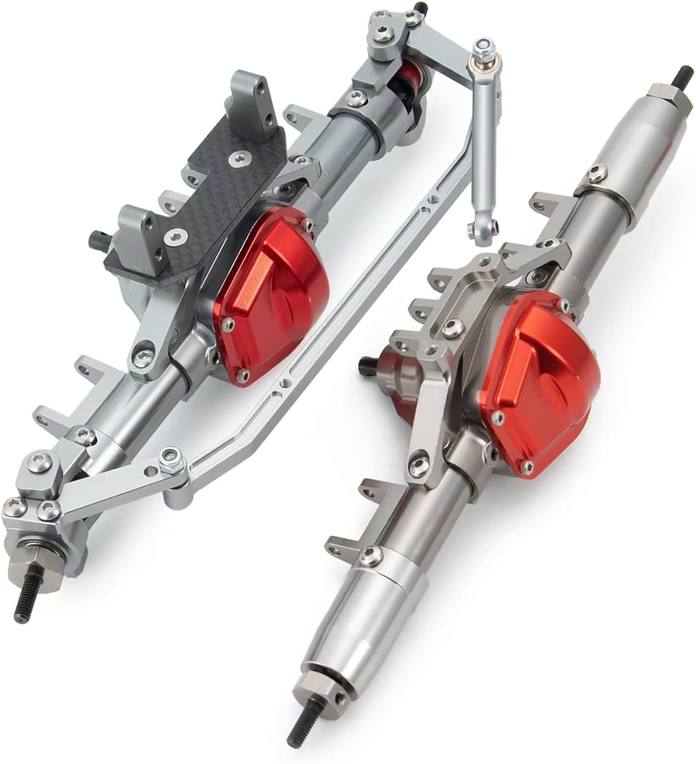 Rc Crawlers Axles For Axial For SCX10 90047 For Wrangler TFL 1/10 Aluminum Front Rear Portal Axle RC Crawler Car Complete Accessories Model(1set)