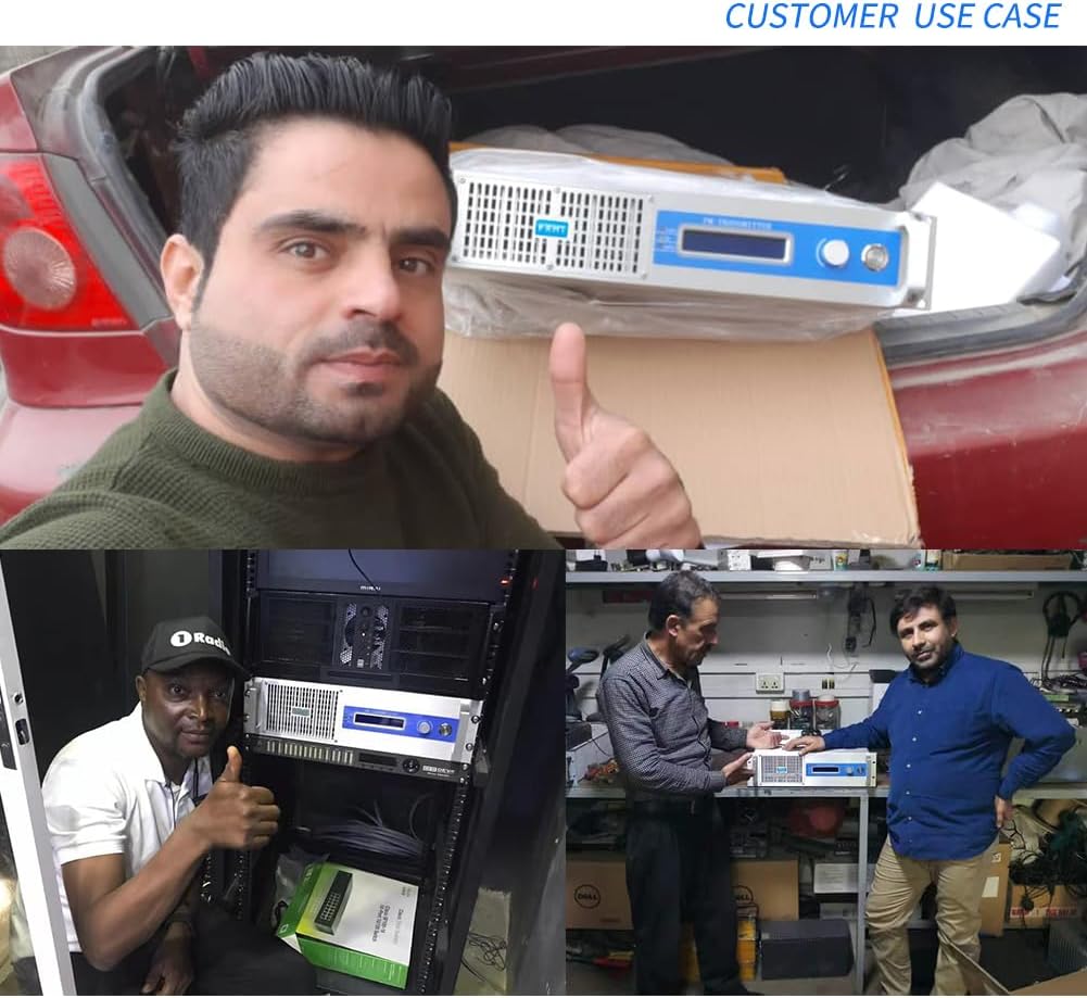 500W FM Radio Broadcast Transmitter for Church 500watt Long Range Transmitter for Radio Station Equipment for Professional Broadcasting Stereo Home FM Transmitter