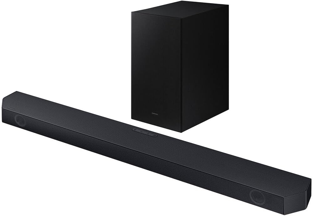 Samsung Soundbar 3.1Ch 340W with Wireless Subwoofer HDMI eARC Dolby Atmos Black HW-Q6CC (Renewed)