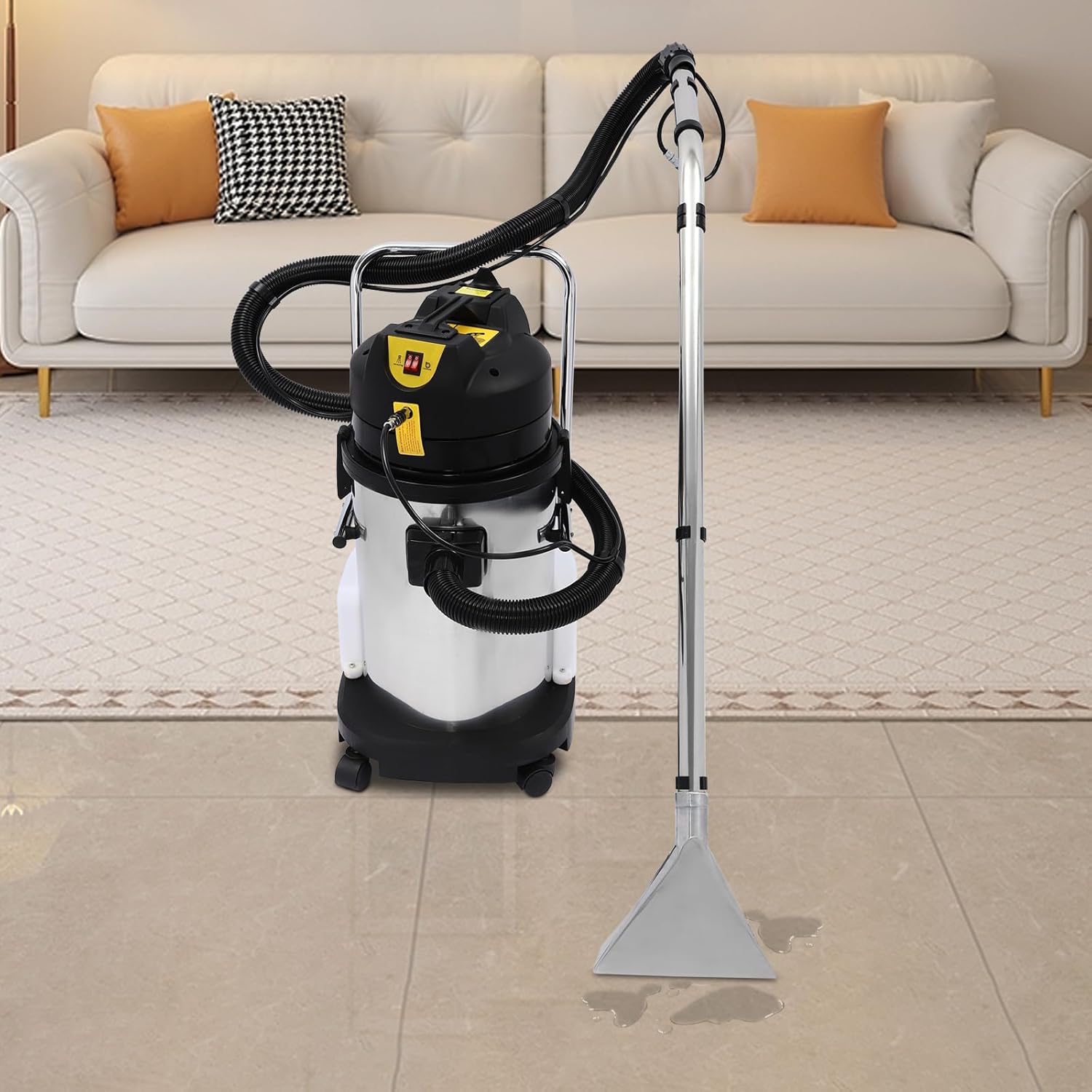 30L/7.93Gal Carpet Cleaner Machine 1034W Portable Wet Dry Vacuum Floor Cleaner Carpet Spraying Floor Brush Cleaner Sofa Curtains Carpet Cleaning for Household Commercial