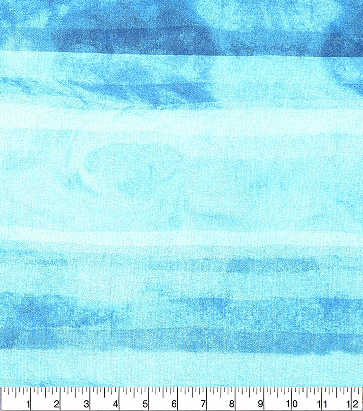 Blue Uranus Quilt Cotton Fabric by Keepsake Calico