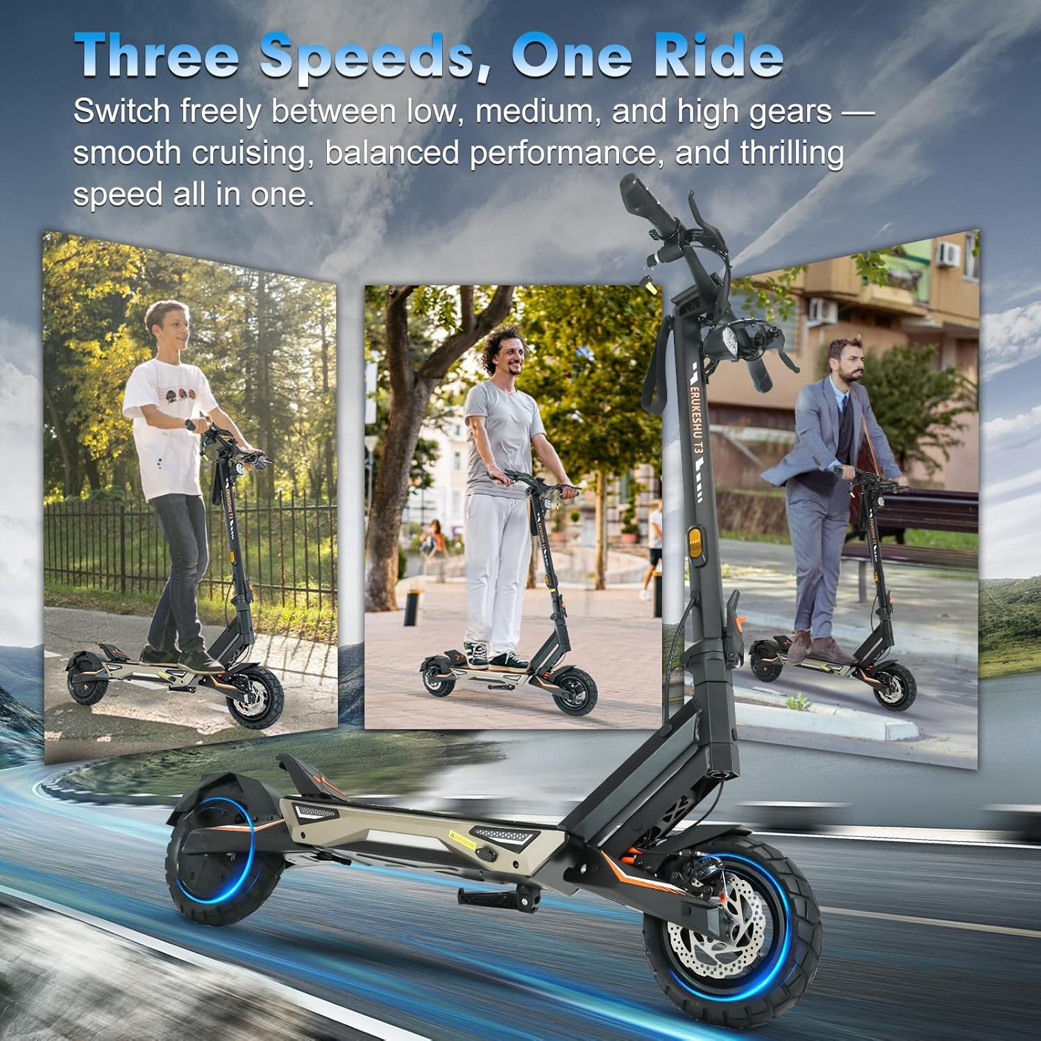 Electric Scooter for Adults, 5600W/1500W/1200W/800W Motor Fast Electric Scooter, 46/40/35 MPH Top Speed, 27Ah/20.8Ah/15.6Ah Battery, 10/11