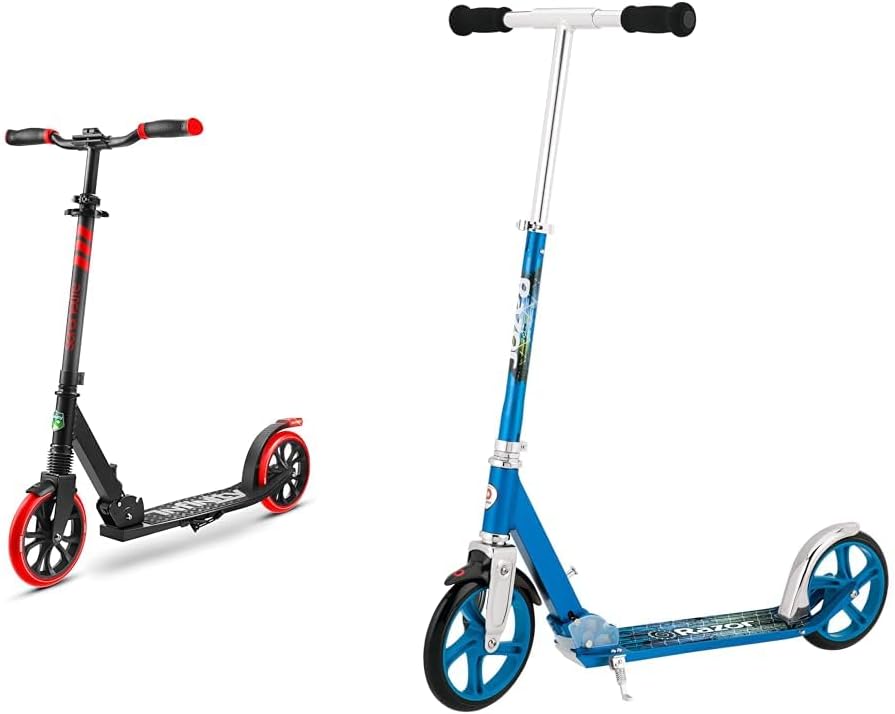 SereneLife & Razor Kick Scooters Bundle - 2 Wheel Kids Scooter with T-Bar Handlebar and 8