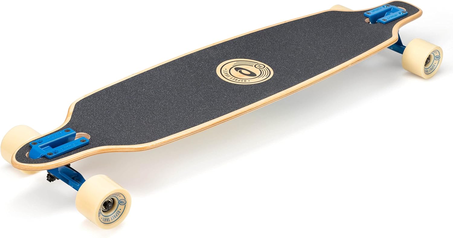 Osprey Twin Tip Longboard 39 inch Canadian Maple Deck, Complete Skateboard, for Adults, Kids and Beginners, Multiple Colours