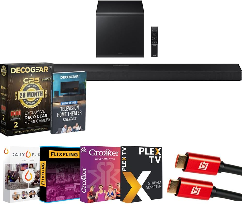Samsung Q Series Soundbar HW-QS700F 3.1.2 ch Subwoofer 2025 Bundle with CPS Exclusive 26 Month Protection Pack