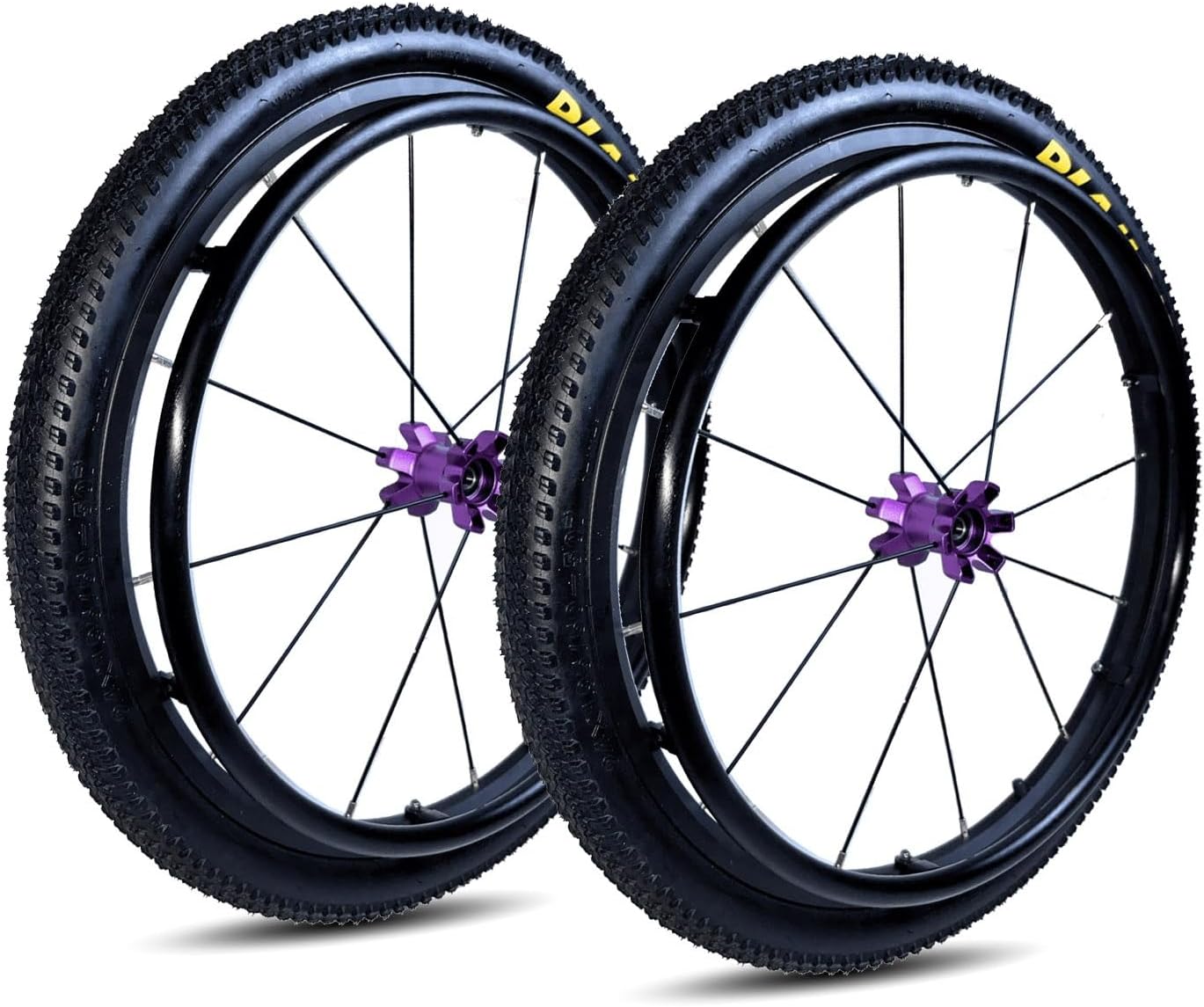 24 Inch Sports Wheelchair Replacement Parts 1 Pair, 24×1.95 Inflatable Rear Wheel, Aluminum Alloy Spoke Hub with Handrim