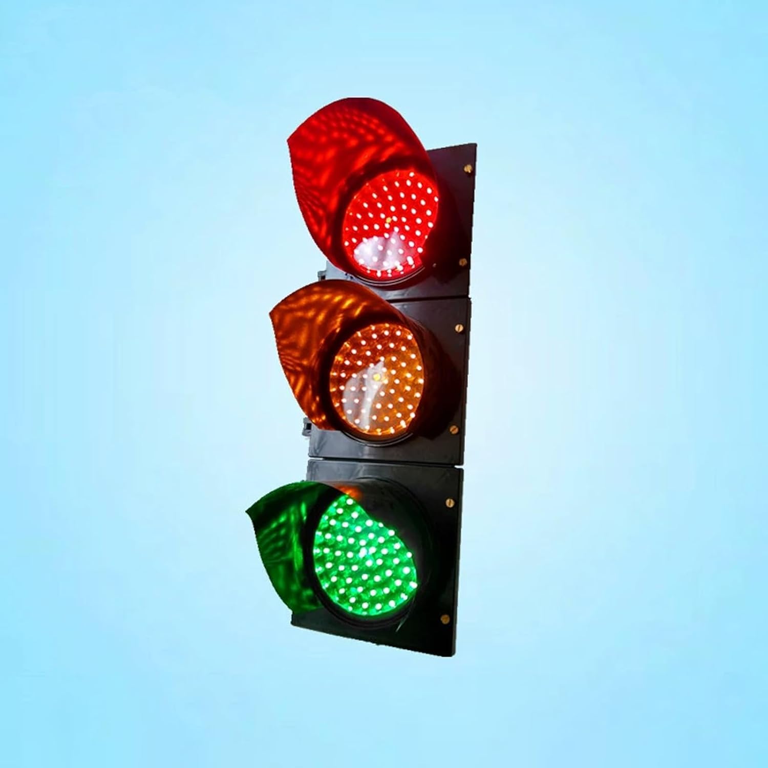 Traffic Light Lamp, Traffic Stop Light Indicator Light, Red/Green Stop and Go Light, Industrial LED Traffic Signal Light, PC Housing Waterproof IP65(Natural)