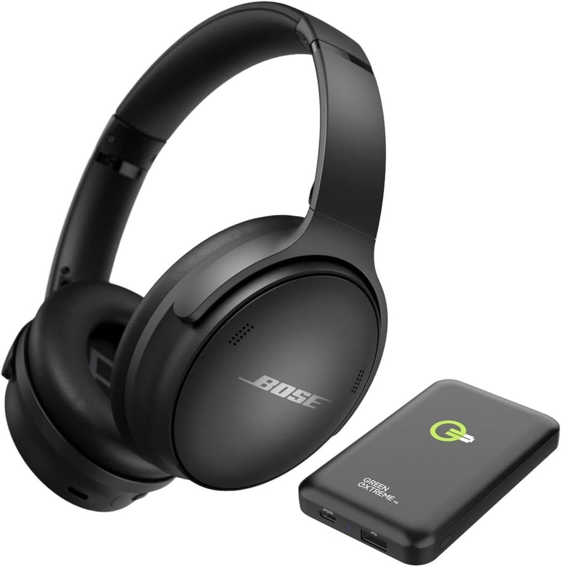 Bose QuietComfort 45 Wireless Bluetooth Noise Cancelling Headphones, Over-Ear Headphones with Microphone, Personalized Noise Cancellation and Sound, Bundle Portable Wireless Charger