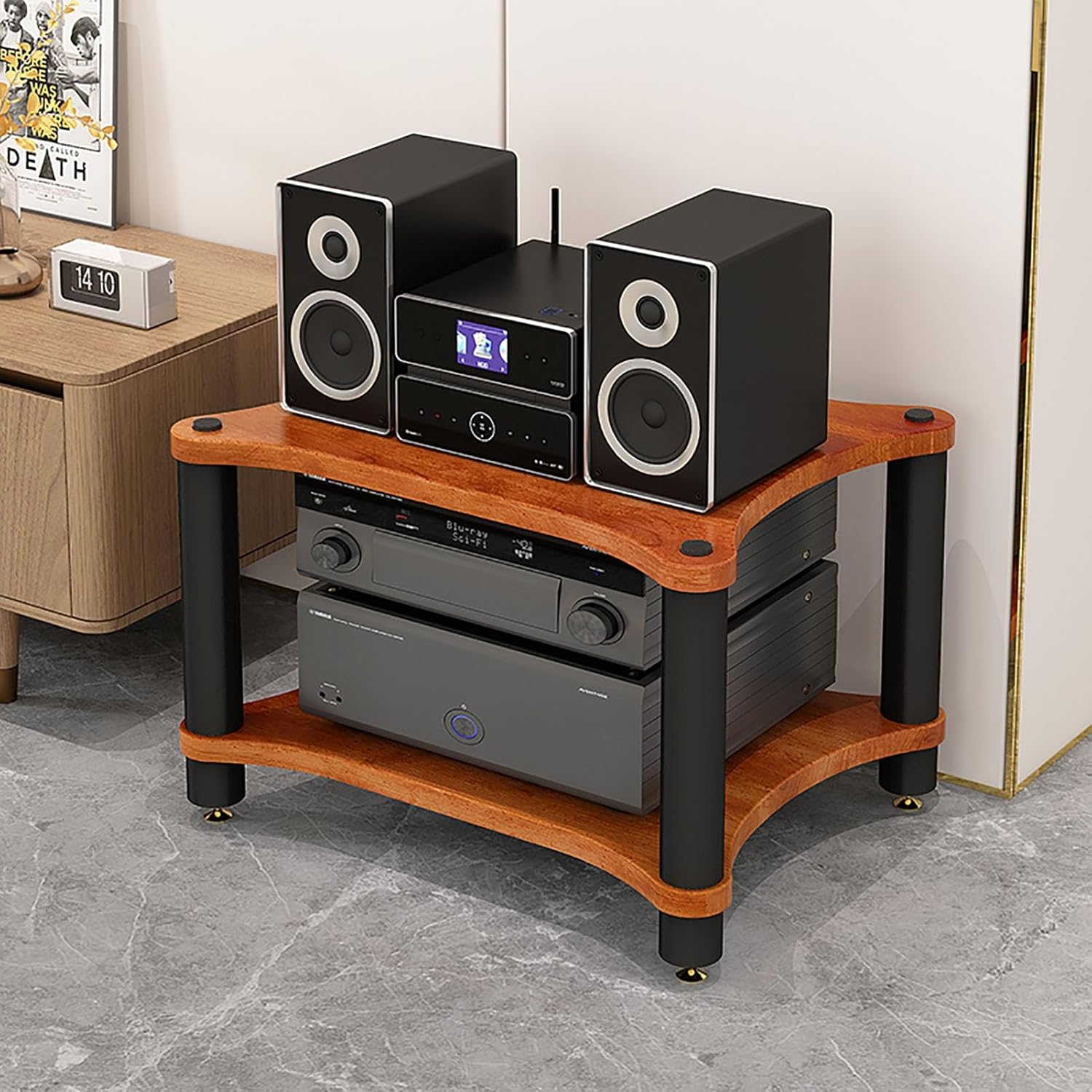 JIAHESHYP 2/3/4-Tier Media Racks and Component Cabinets