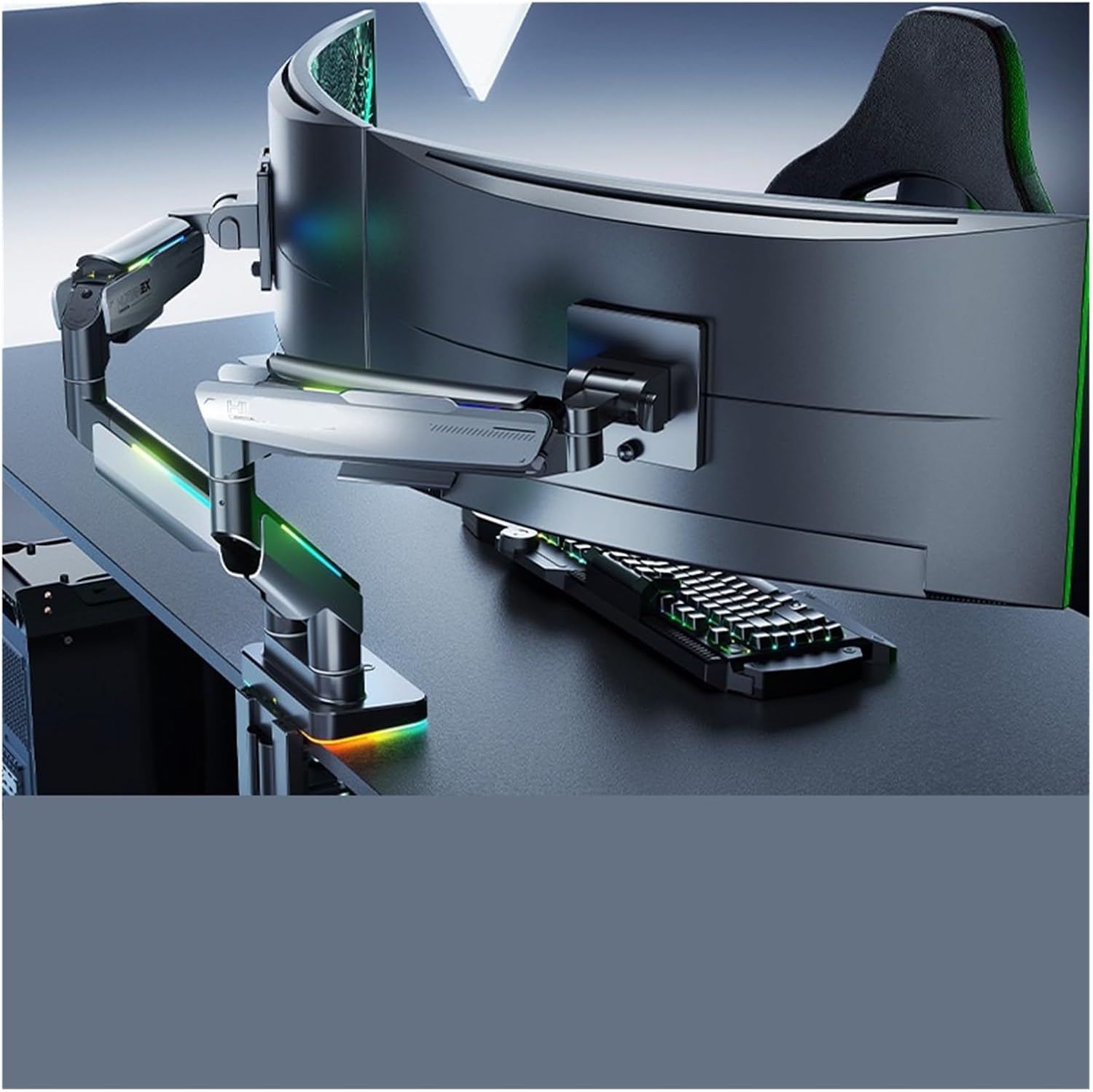 Large Load-Bearing Dual-Screen Monitor Bracket one for Two 20kg Secondary Screen Computer Robotic arm T18 Screen Bracket