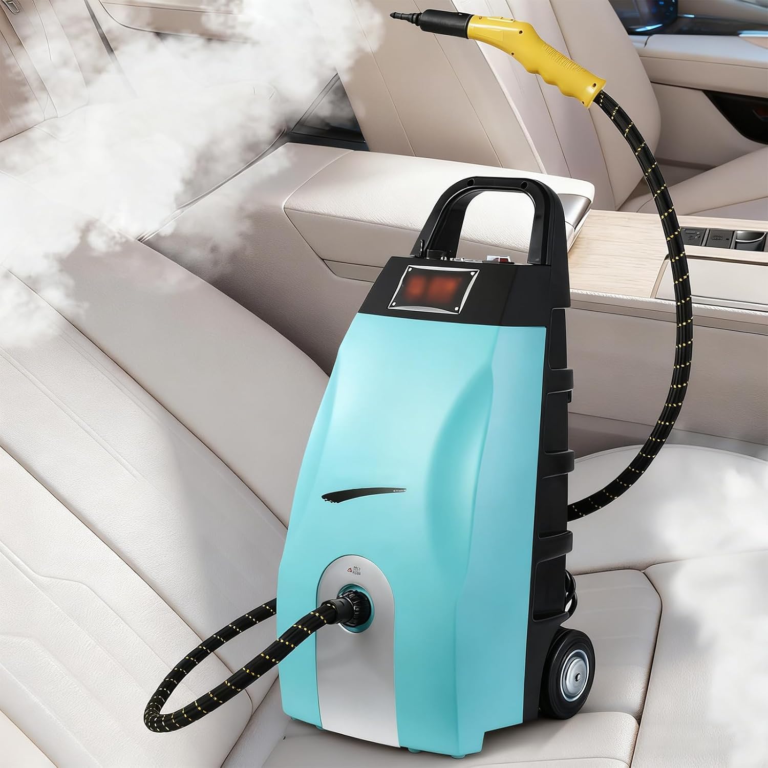 3000W High Pressure Steam Cleaner with 3.5L Water Tank, Heavy-Duty Portable Steam Washer with Multiple Accessories for Home Surfaces, Automotive Interiors and Commercial Cleaning Tasks blue