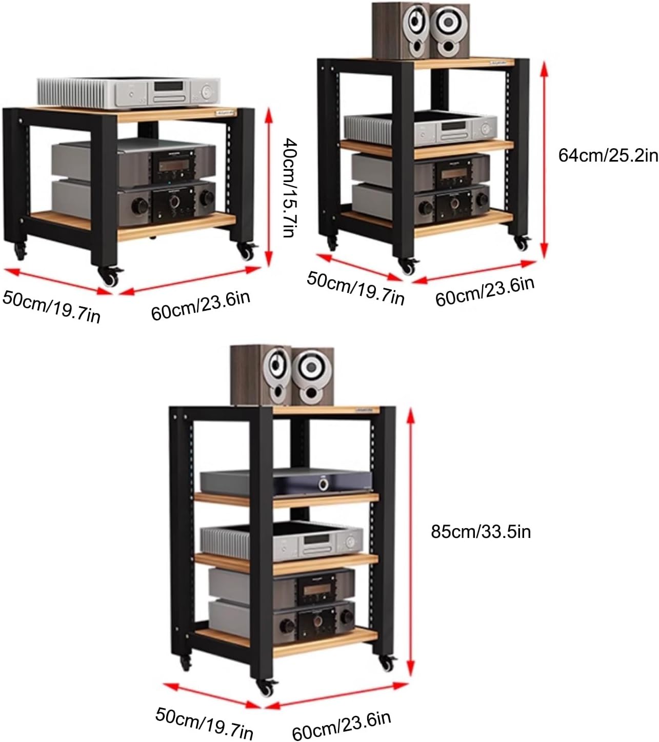 AV Media Stand - Audio Rack and Gaming TV Stand