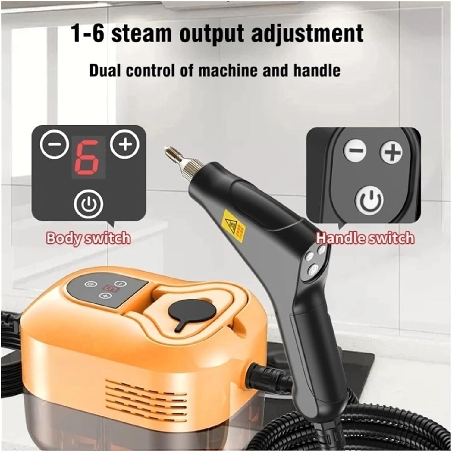 Handheld Household Steam Cleaner - High Pressure & High Temperature Compatible With Air Conditioner, Kitchen, Car, Furniture(L-9,110 V)