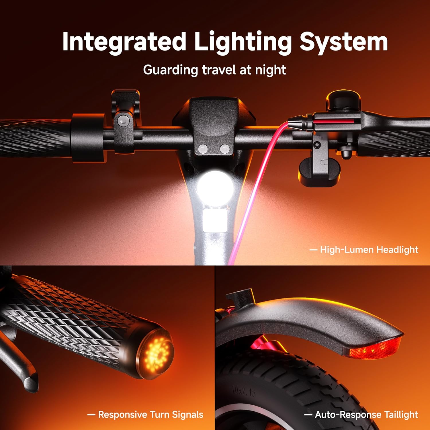 Electric Scooter, Up to 25 Miles Range & 21 MPH, 4 High-Performance Shock Absorbers, 500W Motor & 10